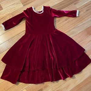Girls Size 7/8 Velvet GoldyBelle Dress